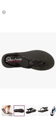 Cali yoga Black foam  Sketchers Sequence Sandals Sz 8 New In Box