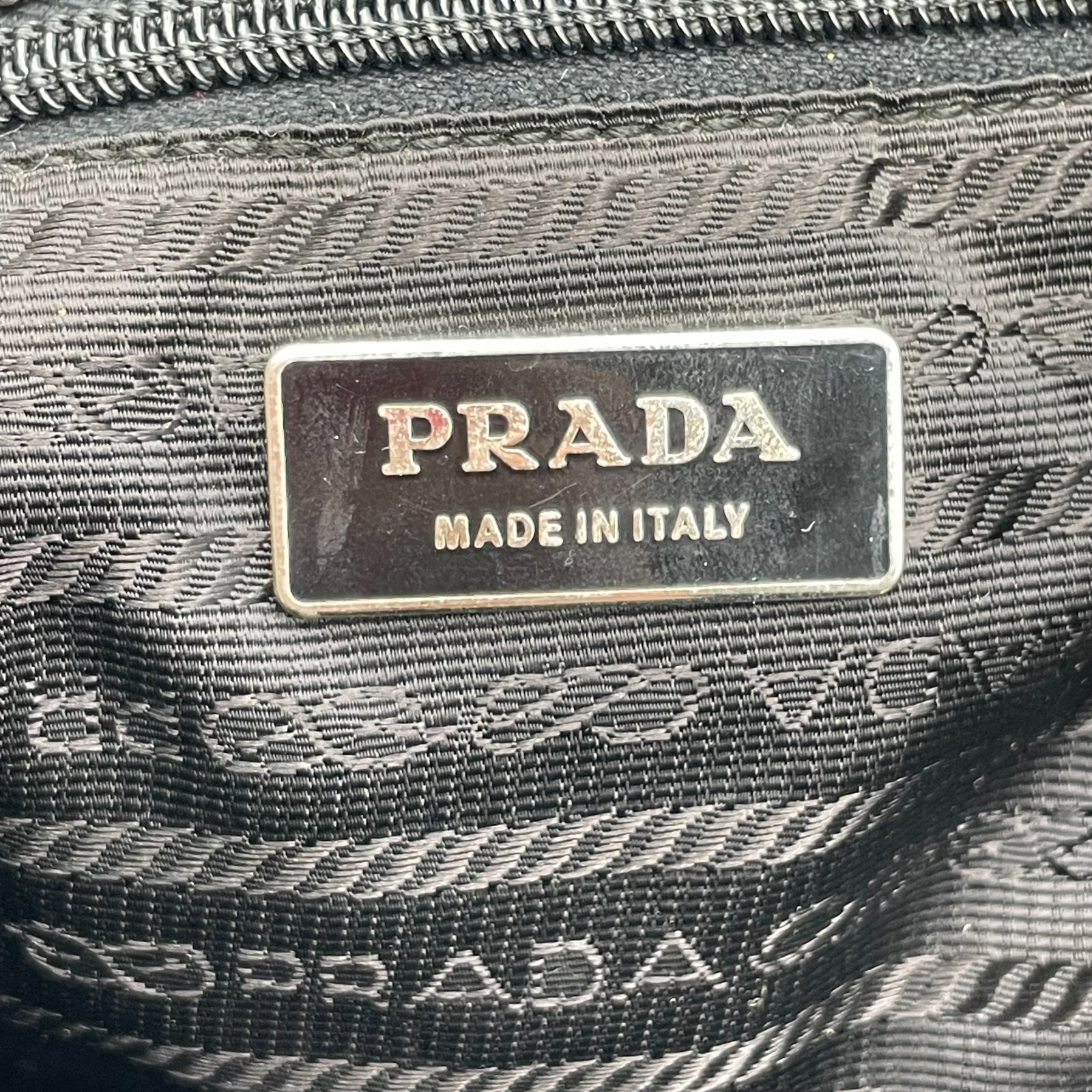 Prada Backpack Black Silver Nylon Triangle logo d… - image 19