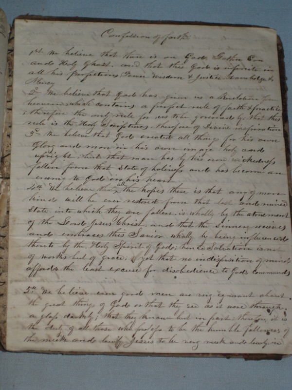 1798 BOOK THE HOLY BIBLE WITH 3 PAGE HANDWRITTEN CONFESSION OF FAITH