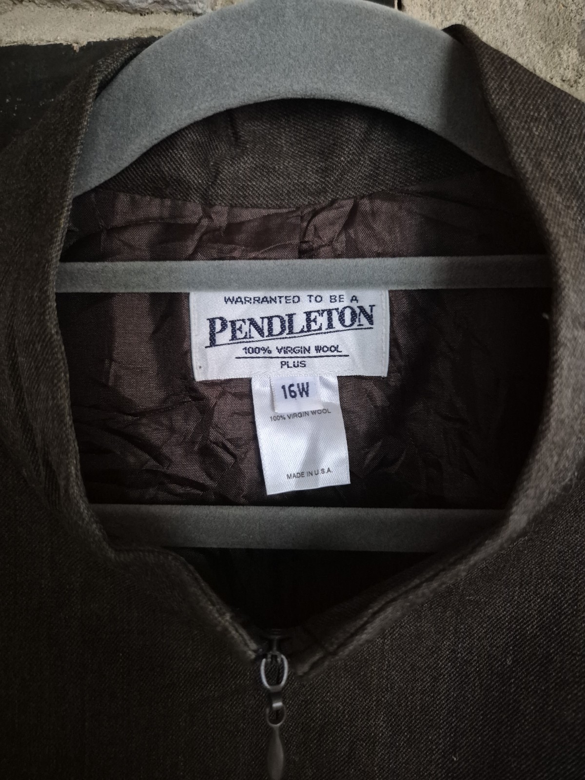 Pendleton Brown Wool Jacket Plus Size 16W UK Size… - image 2