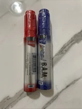 ArtSkills B.A.M. Big Area Marker Chisel Tip Blue Red Lot of 2