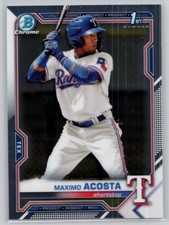 2021 BOWMAN #BCP-7 MAXIMO ACOSTA CHROME PROSPECTS TEXAS RANGERS