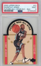 2003 Upper Deck Dahntay Jones Future All-star Die Cut Black 11/25 Psa 9