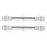 2X TRW BremsschlÄUche Hinten Innen Beidseitig Passend FÜR Mitsubishi Carisma