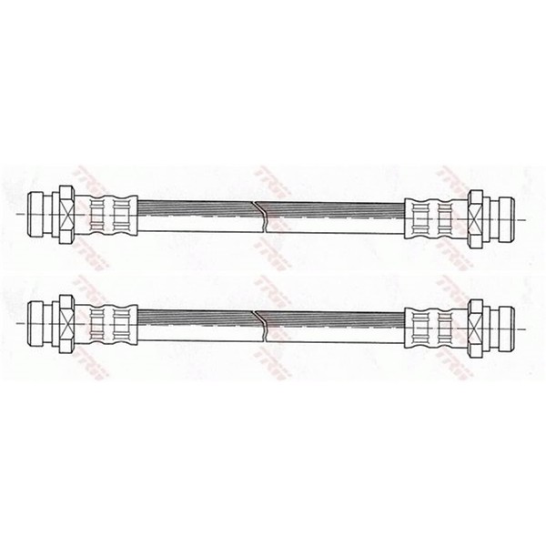2X TRW BremsschlÄUche Hinten Innen Beidseitig Passend FÜR Mitsubishi Carisma-image