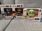 Lot of 3 Star Wars Mandalorian, Grogu, The Child Funco Pop - 402, 405, 461