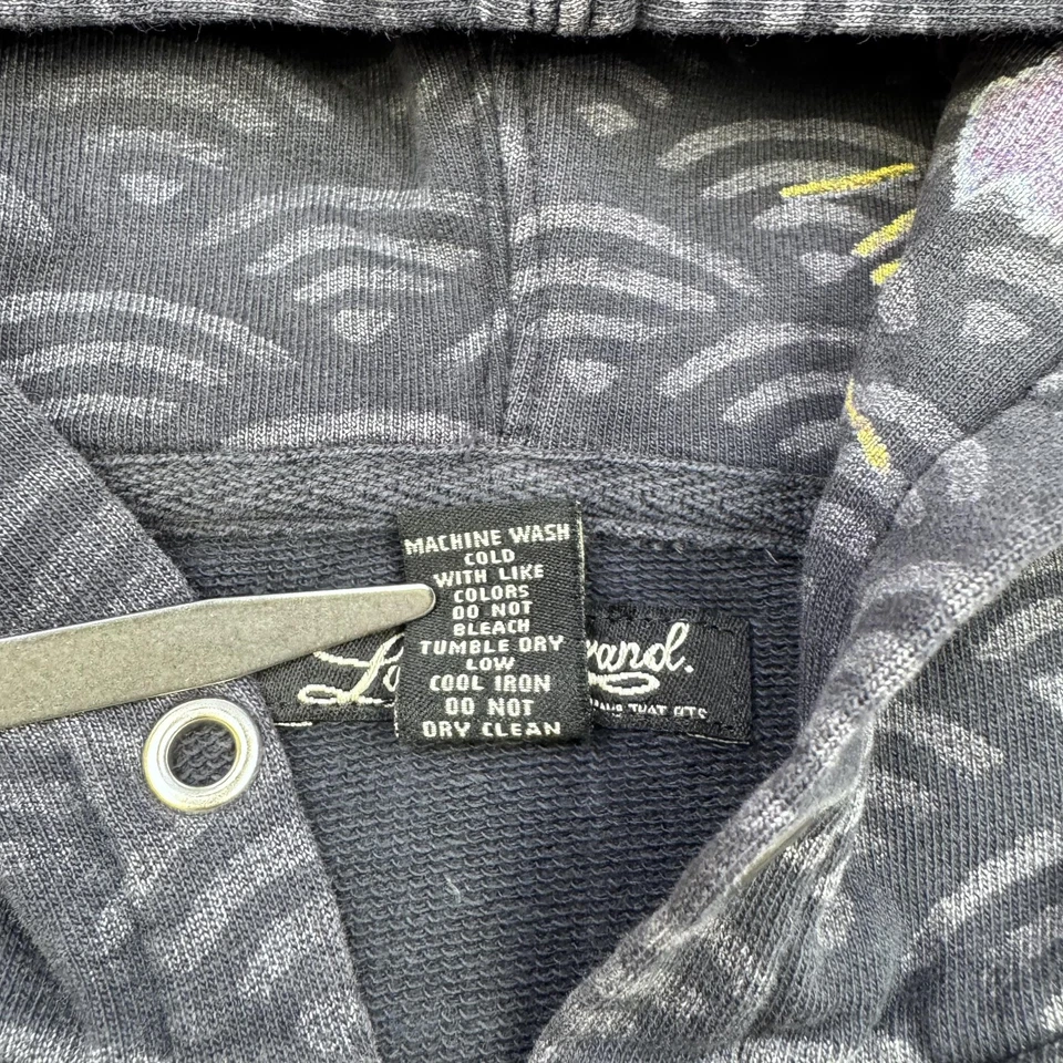 Sudadera con capucha vintage Lucky Brand para mujer pequeña multicolor cremallera completa geisha Y2K arte japonés Foto 4 de 4