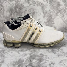 Adidas Tour360 ATV Mens 9 White Leather Golf Shoes Low Lace Up Athletic 67266