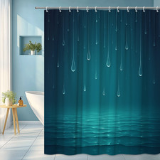 Waterproof Shower Curtain with Elegant Droplet Design