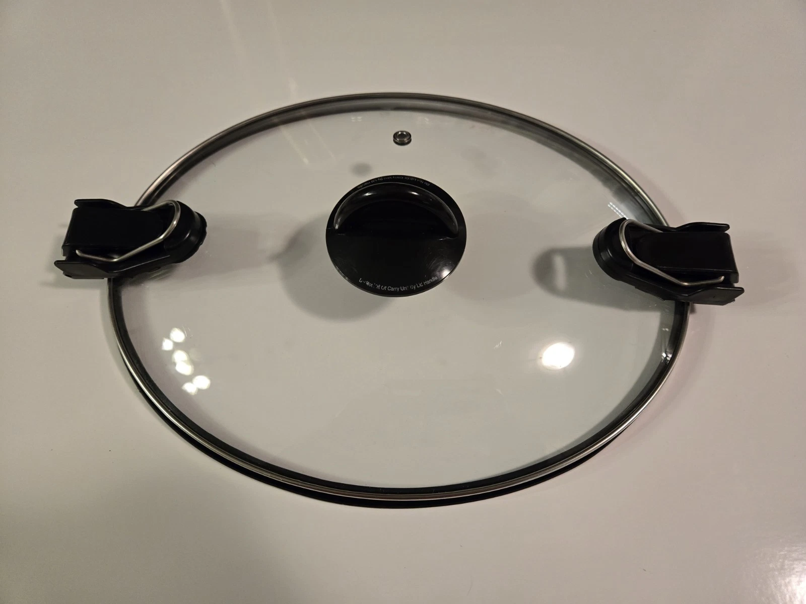 Crock Pot Replacement Latching Lid Black Handle Slow Cooker 12” X 9.5”
