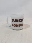 Vintage 1978 Glasbake Dunkin’ Donuts Mug Classic Milk Glass White Vintage Logo