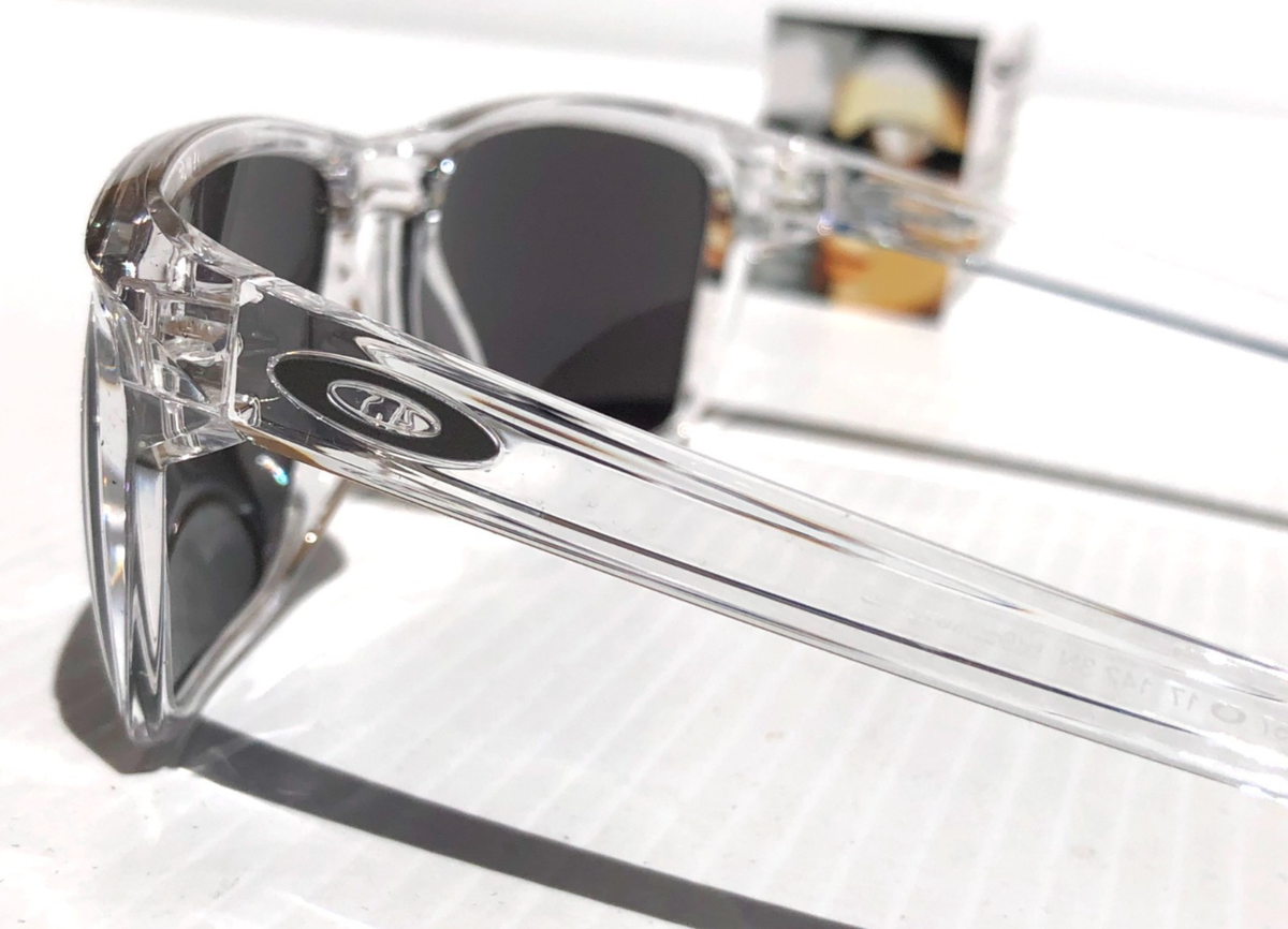 NEW Oakley SYLAS Shiny Clear PRIZM Black Mirror Lens Sunglass 9448