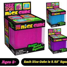 Nee Doh Nice Cube - Super Solid Squish  Blue - Brand New/Factory Sealed 