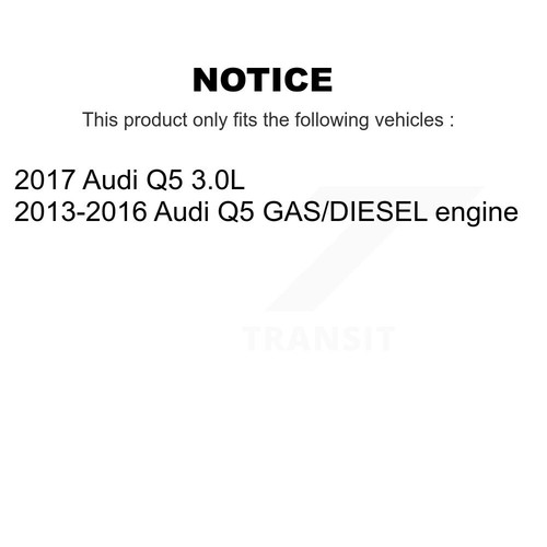 Coated Disc Brake Rotors And Semi-Metallic Pads Front Rear Kit For Audi Q5 - Picture 2 of 9