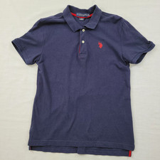 U.S. POLO ASSN. Polo Shirt Youth Boys 10-12 Embroidered Logo Short Sleeve Navy