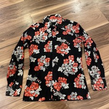 PRINCE IGOR / BURMA Floral Vintage 60 70s DISCO COLLAR Mens M Shirt - EXCELLENT