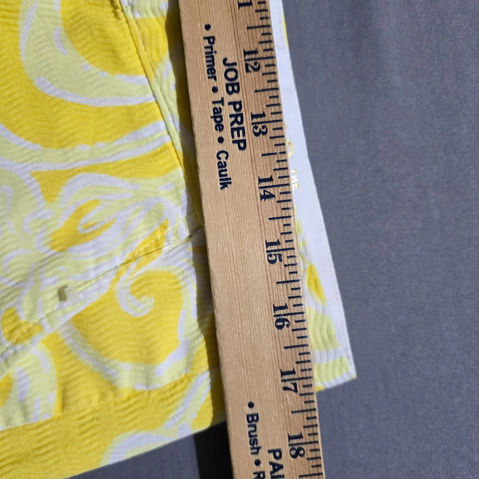 Lilly Pulitzer Buttercup Corto Mujer 10 Vieira Dobladillo Elástico Tejido Amarillo Floral Foto 4 de 4