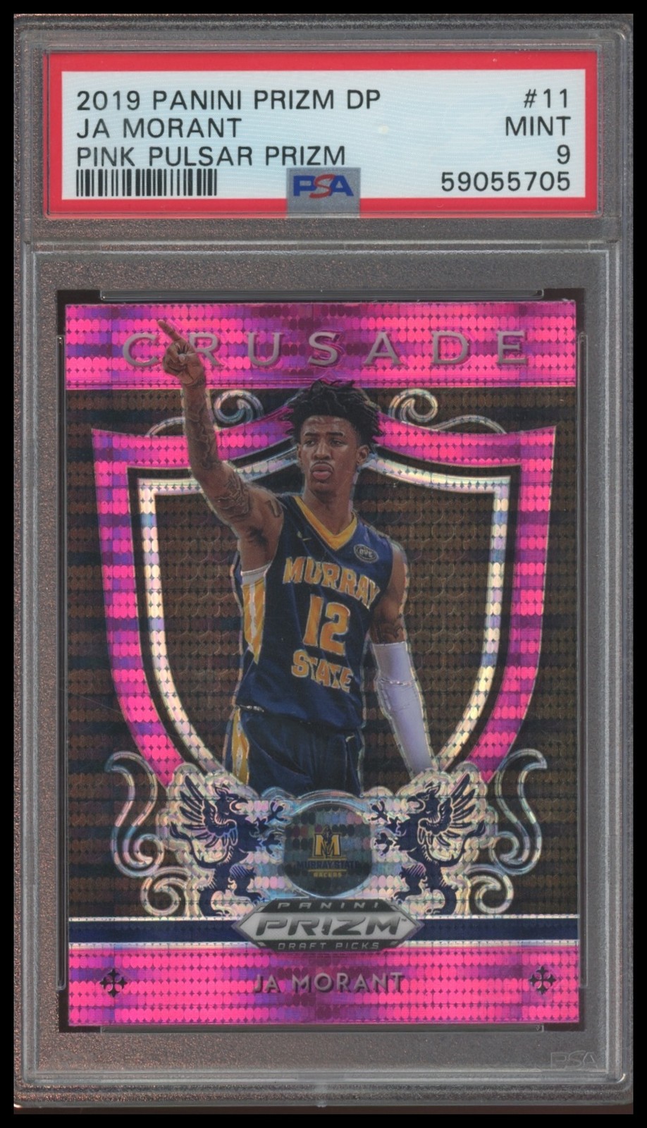 2019 Panini Prizm Draft Picks #11 Ja Morant Pink Pulsar Prizm (PSA 9)