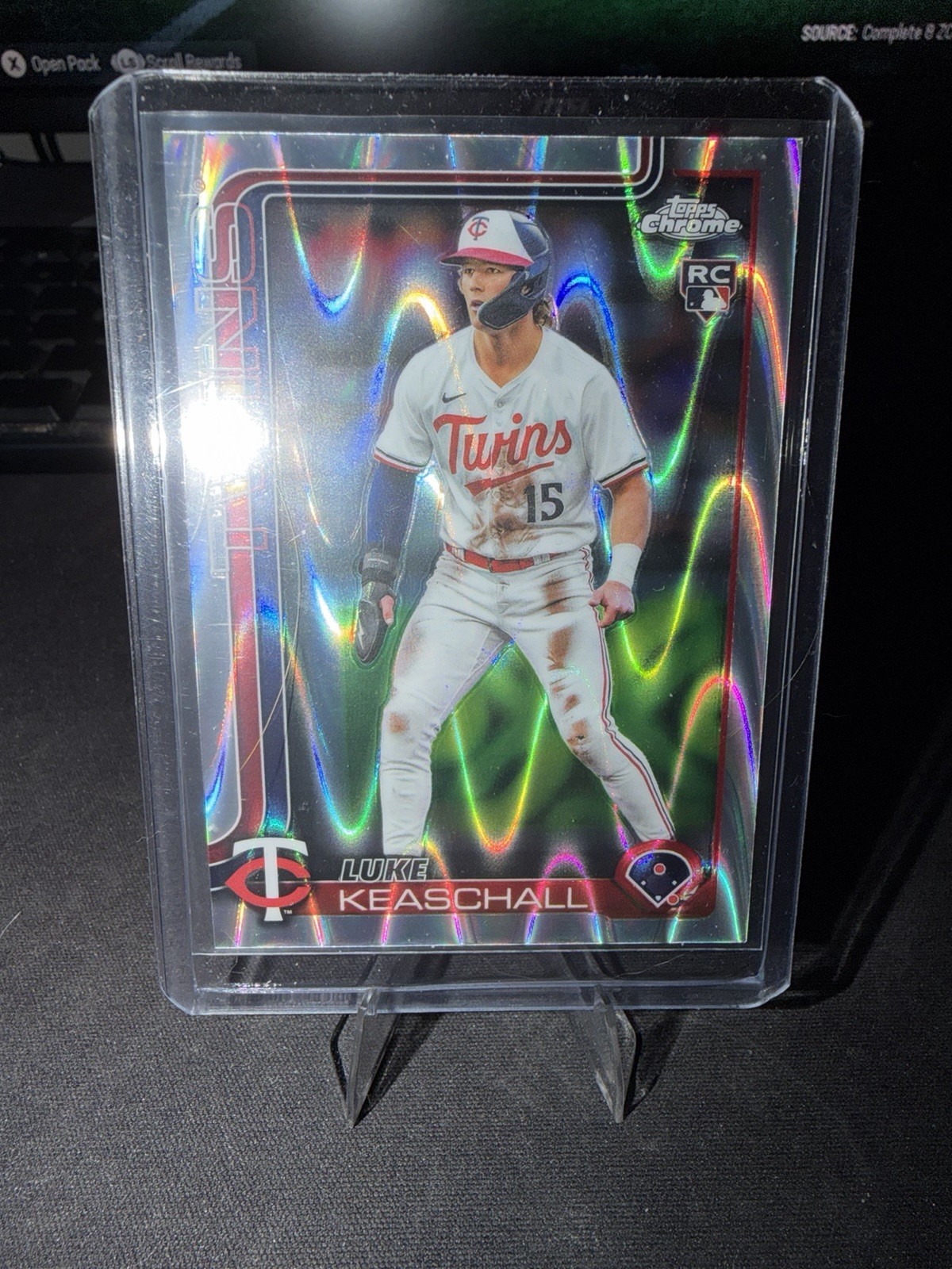 2025 Topps Chrome Update Series Luke Keaschall Raywave Refractor RC #USC106