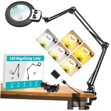 12X 30X Magnifier Lamp - Overhead Dual Knob - Long Arm - 12X&30X 35Inch