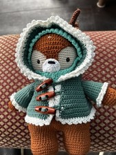 Crochet Reindeer In 100% Cotton With Eskimo Outfit