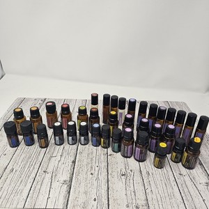 Lot of 37 EMPTY doTERRA glass bottles - 15 mL, 5 mL, 10 mL
