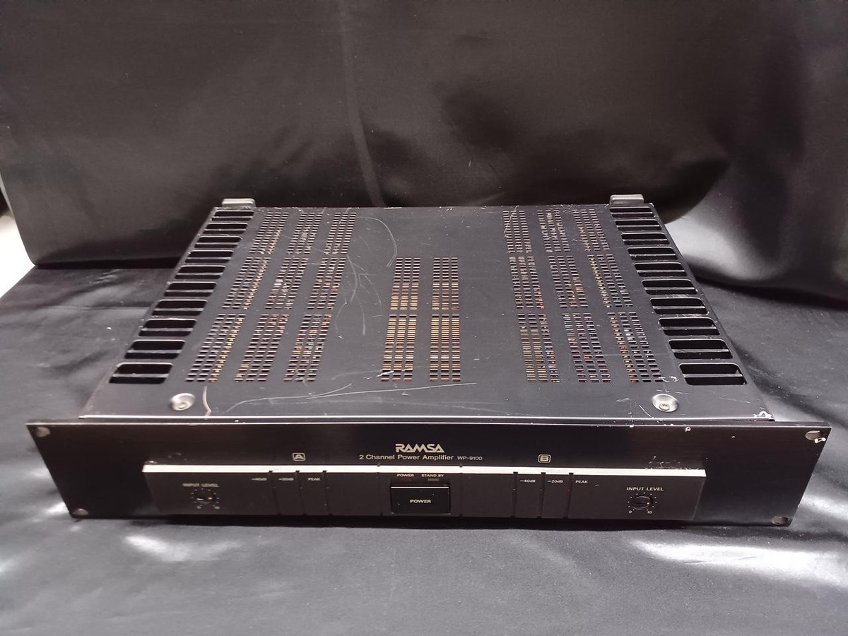 w*0様 RAMSA 2 Channel Power Amplifier WP- RAMSA WP-9100 Power Amplifier 2CH PA Audio System 100W+100W Japan