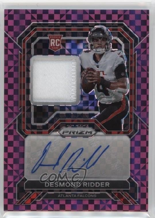 2022 Panini Prizm Rookie Purple Power 23/49 Desmond Ridder Patch Auto 1t3