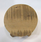 2000's Small 7" Sturdy Rustic Handcrafted Primitive Wood Round Plant Stand Stool — photo 2