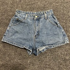 SHEIN Denim Shorts Womens Size XS Light Wash High Waisted Casual Jean Summer