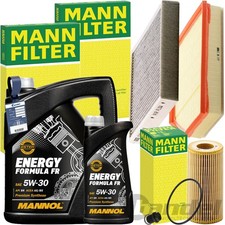 MANN INSPEKTIONSPAKET+MANNOL 5W-30 ÖL passend für VOLVO S60/80 II V/XC60/70 D3-5