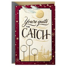 Hallmark Harry Potter Valentine's Day Card for Significant Other Golden Snitch 