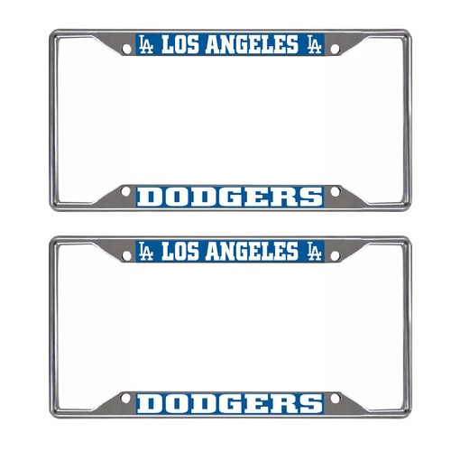 Chrome MLB Los Angeles Dodgers License Plate Frame Universal Baseball