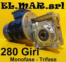 Motoriduttore 280 Giri HP 2 Riduttore di giri Motore Monofase Trifase Kw 1,5