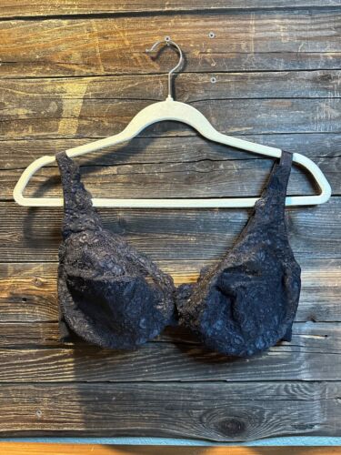 Lane Bryant Intimates #2101 Black Lace Unlined- Underwire Bra  38DD - Picture 1 of 6