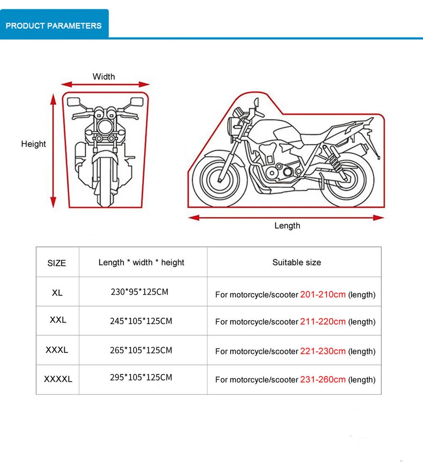 Motorcycle Cover Waterproof Universal for Honda Shadow Spirit VT 1100 750 A 3XL Foto 2 de 4