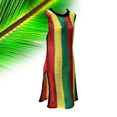 open lace back dress Reggae Sunrise Rasta Maxi Dress main image 0
