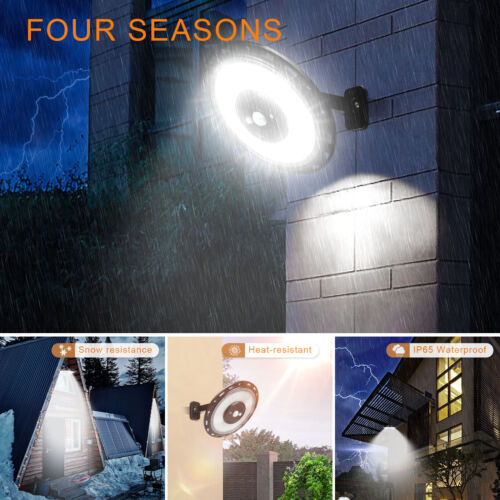 1200LM LED UFO Solarleuchte Außen Lampe Fluter Strahler Mit PIR Bewegungsmelder - Bild 2 von 11