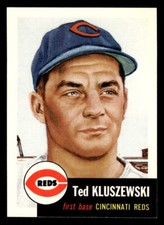 1991 Topps Archives 1953 #162 Ted Kluszewski Bio uses black text