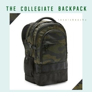 pink black collegiate backpack