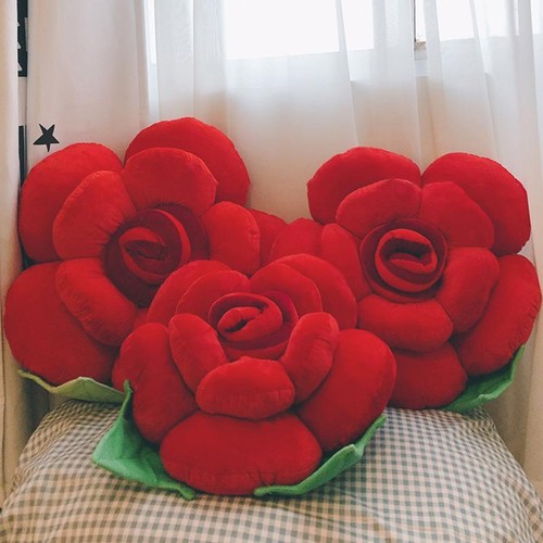 Cushion Pillow Rose Plush Fur Small Modern Multicolor Cover Velvet Soft Decor - Picture 9 of 33