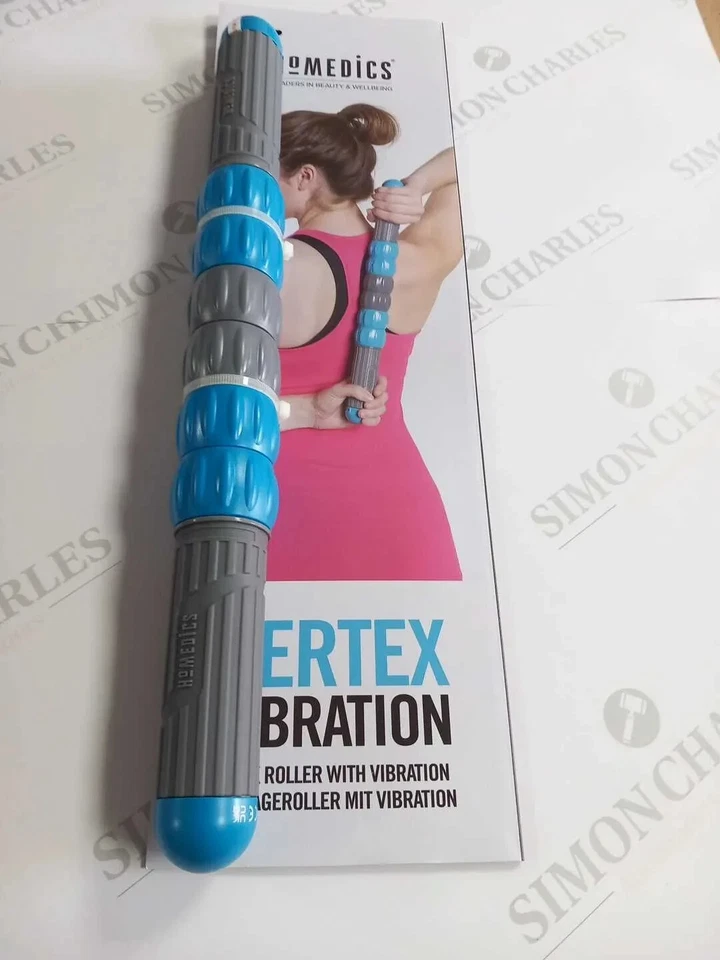 HOMEDICS VERTEX VIBRATION STICK ROLLER, GREY/BLUE Muscle Massager
