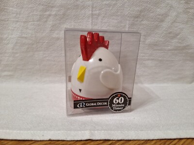 Rooster Chicken Figure Kitchen Timer 60 Minutes By Global Decor New Sealed