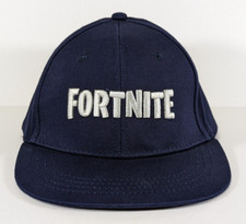 Fortnite Hat Cap Snap Back Navy Blue White Logo Adjustable Youth Llama Pi ata