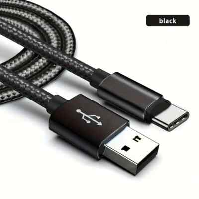 Schnelllade USB Typ C Ladekabel 1m - Schwarz