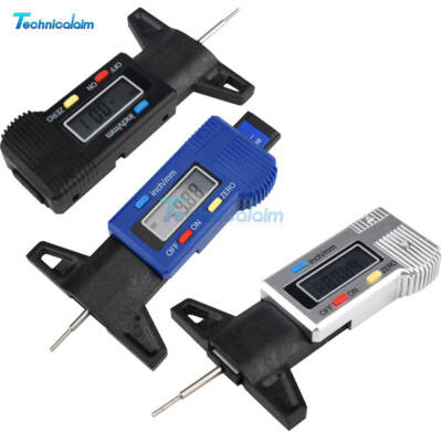 Digital Tyre Depth Gauge Tread Checker Car Van Motor Tire Brake Shoe Wear Tester