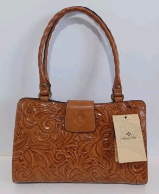 Patricia Nash Rienzo Florence Tooled Leather Designer Satchel RET. $229 New