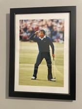 Seve Ballesteros - Golf Celebrating 1984 Open St Andrew&rsquo;s - A4 Picture - Framed