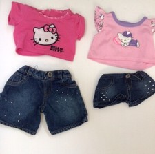 Hello Kitty Build A Bear Shirts  Jean Skirt Lot