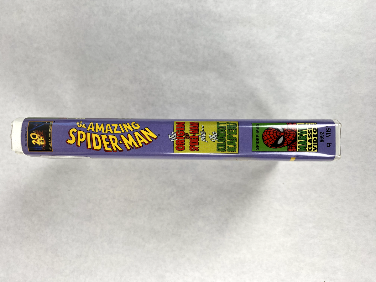 VHS Amazing Spider-Man Origin & Kilowatt Kaper Cassette VTG 1998
